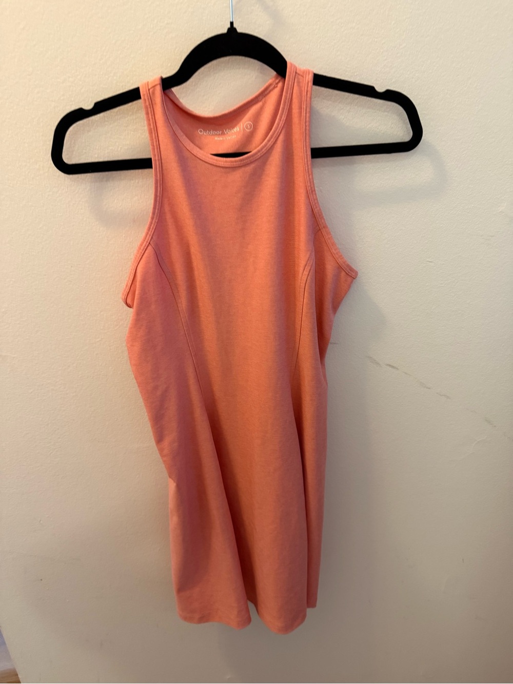 Outdoor Voices Coral Racerback Tank Dress
